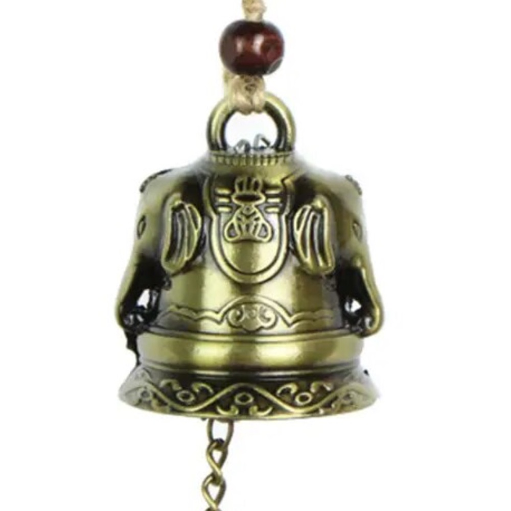 Bronze good LUCK Feng shui dragon, elephant, or Buddha bell - Picture 11 of 11